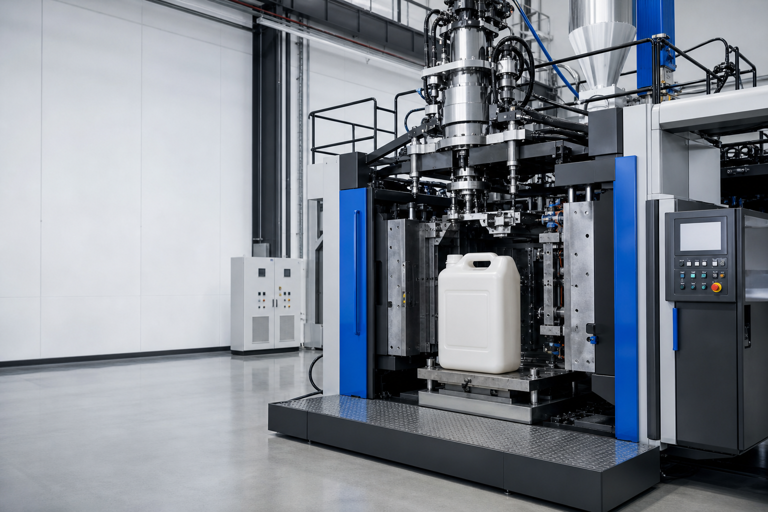 नवीनतम कंपनी ब्लॉग के बारे में How to Choose the Right Extrusion Blow Molding Machine for 20L–30L HDPE Jerry Cans