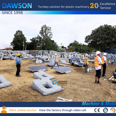 DSB100 एचडीपीई डॉक फ्लोट एक्सट्रूज़न ब्लो मोल्डिंग मशीन सुचारू उत्पादन के लिए
