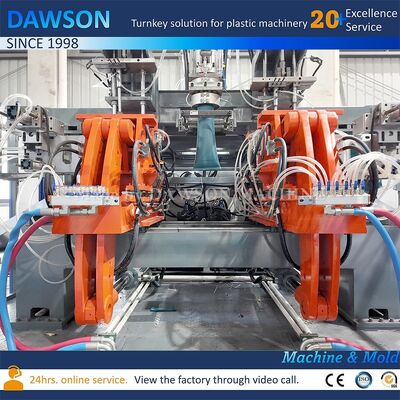 एचडीपीई 5L जेरीकैन हाई स्पीड प्लास्टिक मैन्युफैक्चरिंग के लिए प्रति घंटे 130 किलोग्राम आउटपुट एक्सट्रूज़न ब्लो मोल्डिंग मशीन