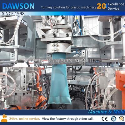 एचडीपीई 5L जेरीकैन हाई स्पीड प्लास्टिक मैन्युफैक्चरिंग के लिए प्रति घंटे 130 किलोग्राम आउटपुट एक्सट्रूज़न ब्लो मोल्डिंग मशीन