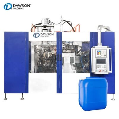 आउटपुट 130 किलो प्रति घंटे प्लास्टिक जेरीकेन ब्लोइंग मशीन एकल स्टेशन एकल मरने के सिर के साथ चीनी अंग्रेजी ऑपरेशन पैनल