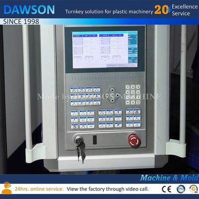 6.5T वाइड मुंह एचडीपीई जार एक्सट्रूज़न ब्लो मोल्डिंग मशीन 90 मिमी पेंच व्यास के साथ