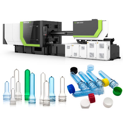 उच्च गति ऊर्जा बचत पीईटी प्रसंस्करण के लिए 160 मिमी छेद व्यास पीईटी प्रीफॉर्म इंजेक्शन मोल्डिंग मशीन