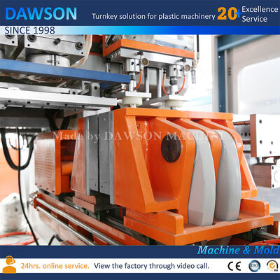 पूरी तरह से इलेक्ट्रिक 5L एचडीपीई कपड़े धोने डिटर्जेंट बोतलें ब्लो मोल्डिंग मशीन तीन डाई सिर एक्सट्रूज़न ब्लो मोल्डिंग मशीन