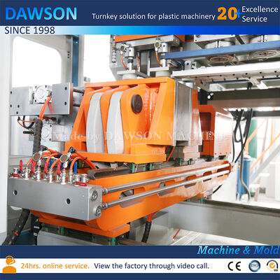 पूरी तरह से इलेक्ट्रिक 5L एचडीपीई कपड़े धोने डिटर्जेंट बोतलें ब्लो मोल्डिंग मशीन तीन डाई सिर एक्सट्रूज़न ब्लो मोल्डिंग मशीन