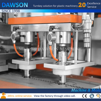 पूरी तरह से इलेक्ट्रिक 5L एचडीपीई कपड़े धोने डिटर्जेंट बोतलें ब्लो मोल्डिंग मशीन तीन डाई सिर एक्सट्रूज़न ब्लो मोल्डिंग मशीन