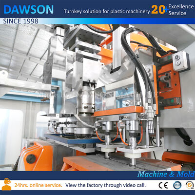 पूरी तरह से इलेक्ट्रिक 5L एचडीपीई कपड़े धोने डिटर्जेंट बोतलें ब्लो मोल्डिंग मशीन तीन डाई सिर एक्सट्रूज़न ब्लो मोल्डिंग मशीन